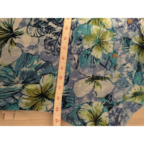 Carribean Joe Men's Casual Button-Up Shirt Size Large Tropical (W36) - Picture 10 of 10